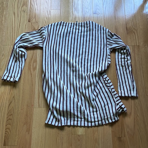 Intimately Free People Come On Over Tunic Dress Cotton White Red Striped Size S - Picture 6 of 7